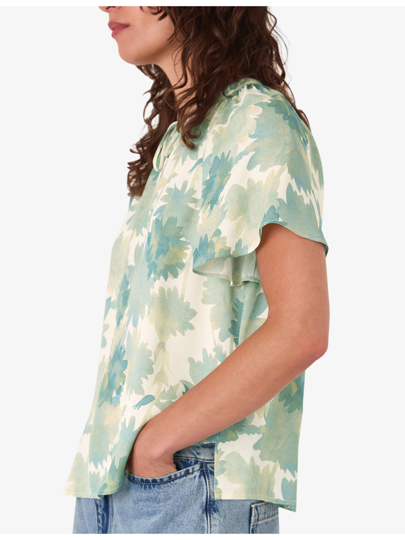 Tie-Neck Floral-Print Woven Blouse 5