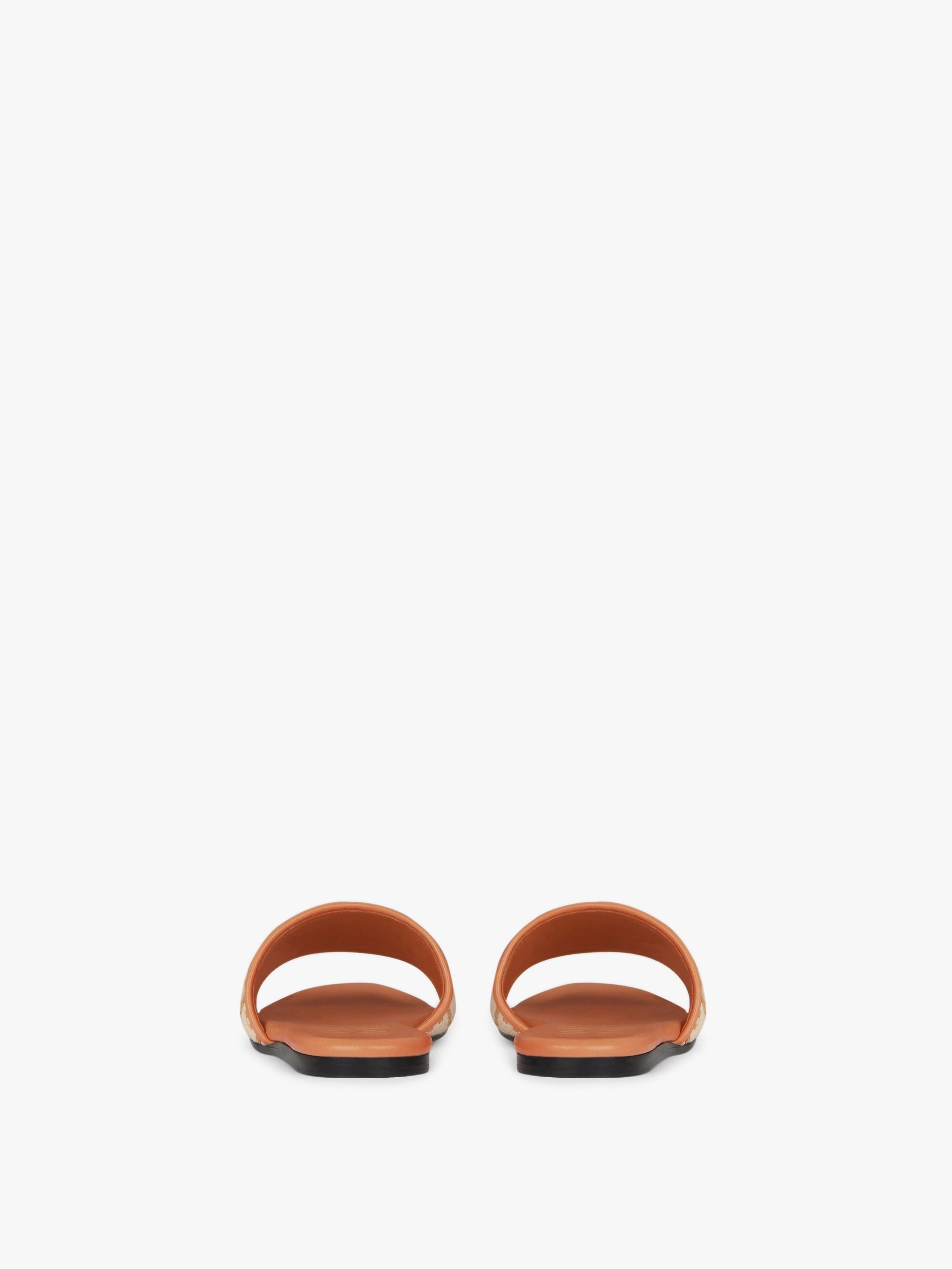 FLAT SANDALS IN 4G EMBROIDERED RAFFIA - 7