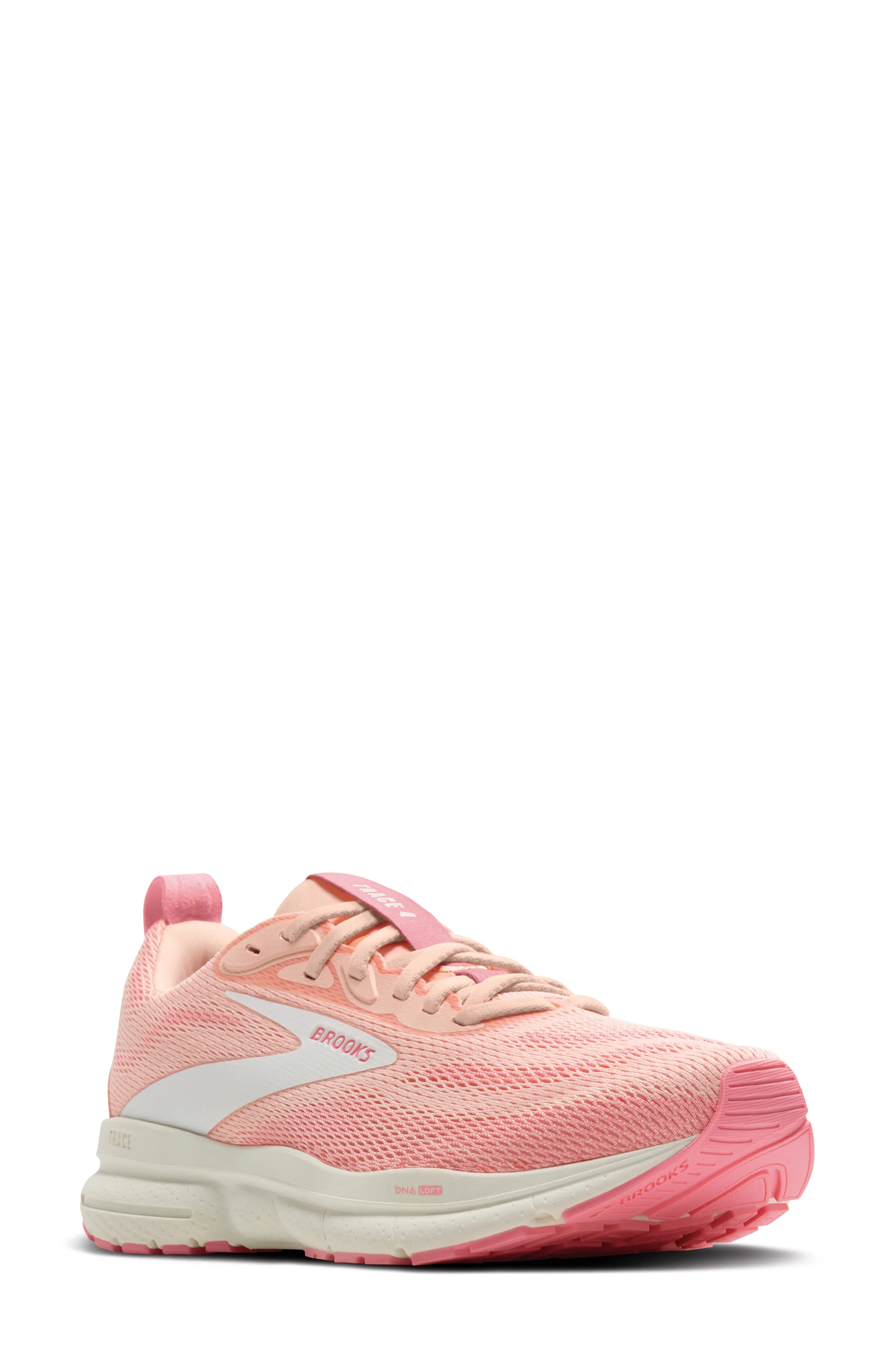Brooks Trace 4 Running Shoe in Tropical Peach/dianthus/grey at Nordstrom - 1