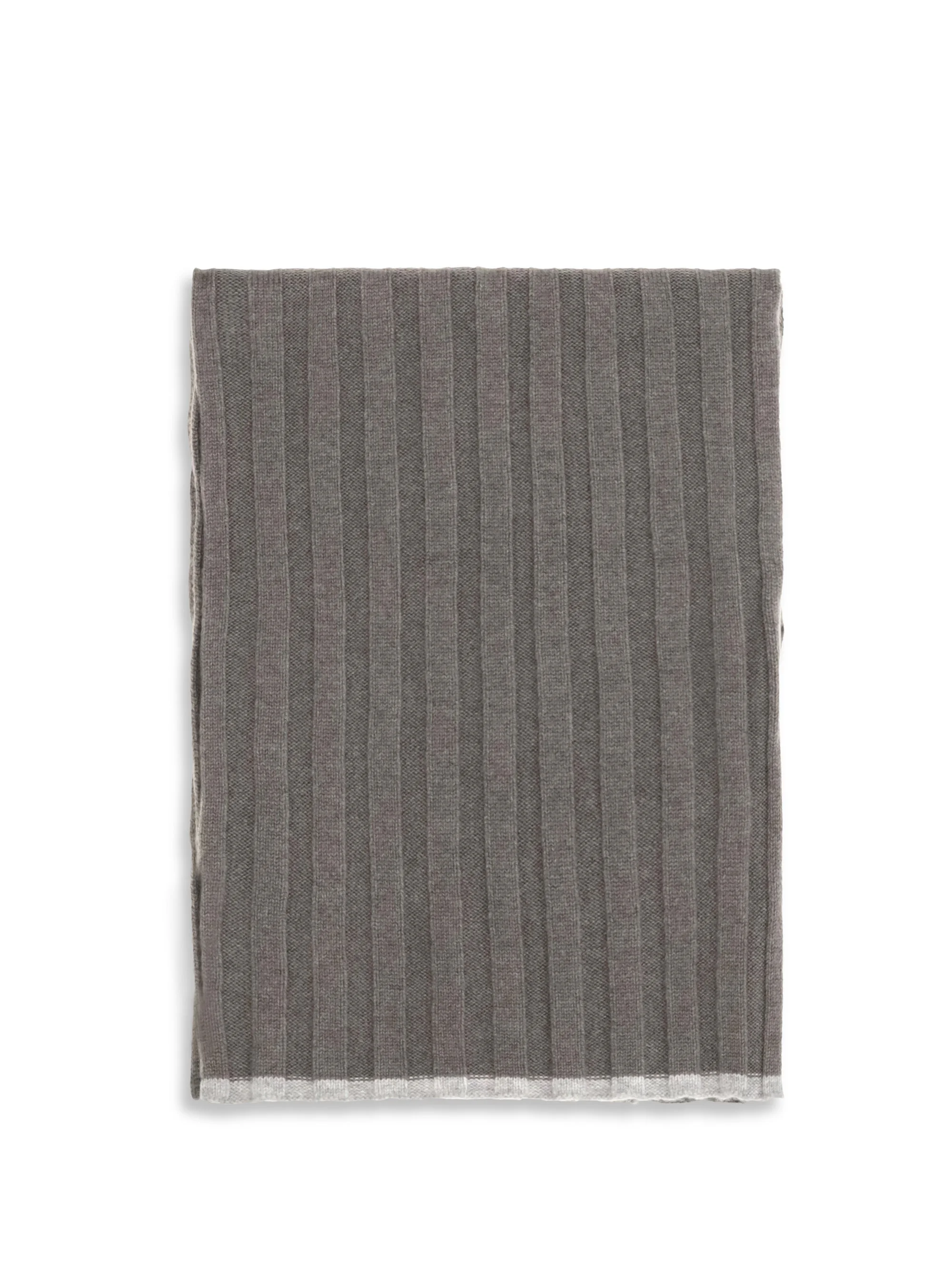 Brunello Cucinelli Cashmere Scarf Army Washed/Ciottolo - 1