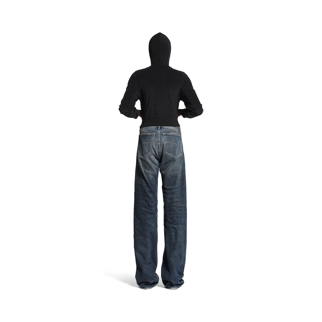 Fitted Low-waist Pants in Blue - 7