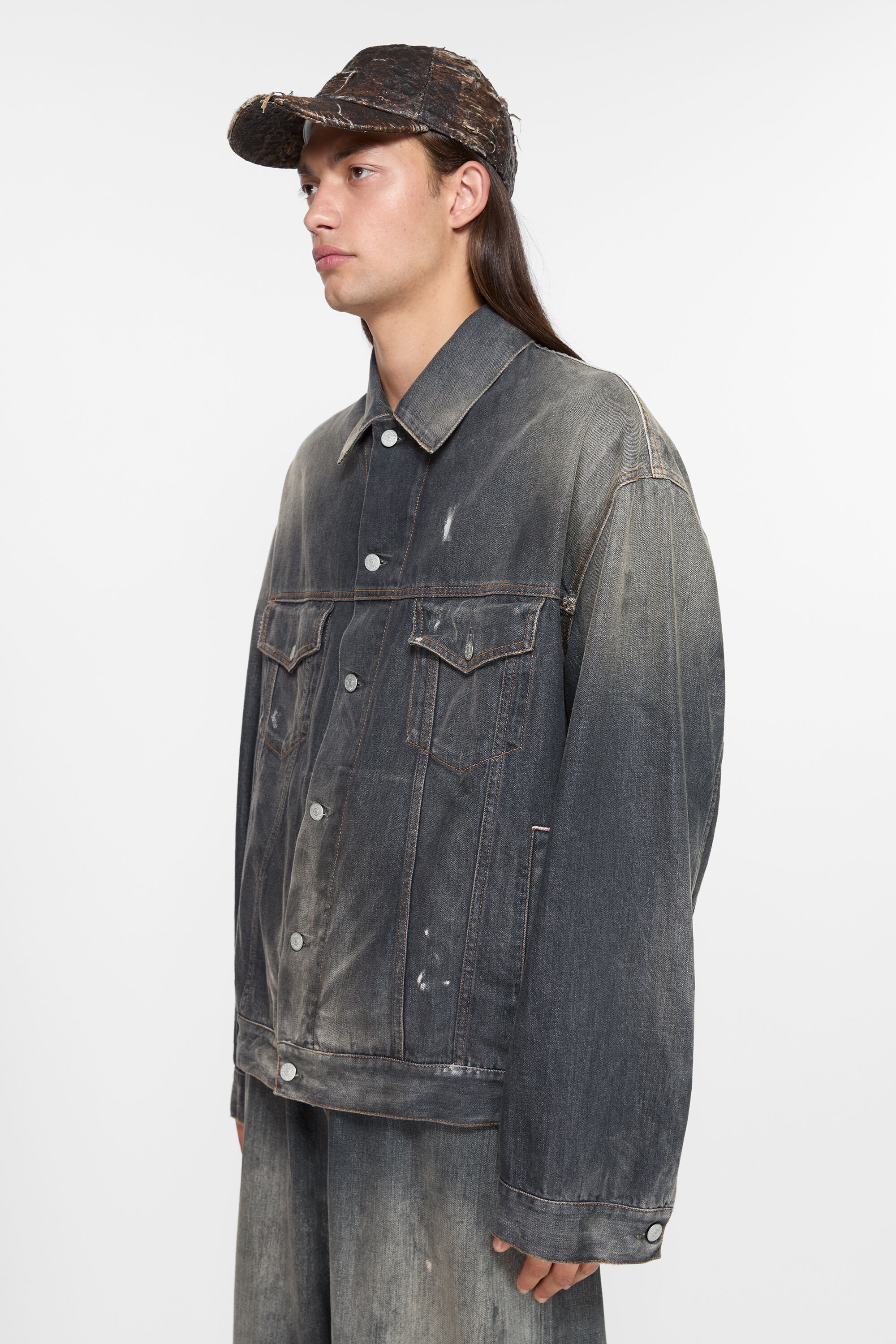 Denim jacket - Oversized fit - Black - 3