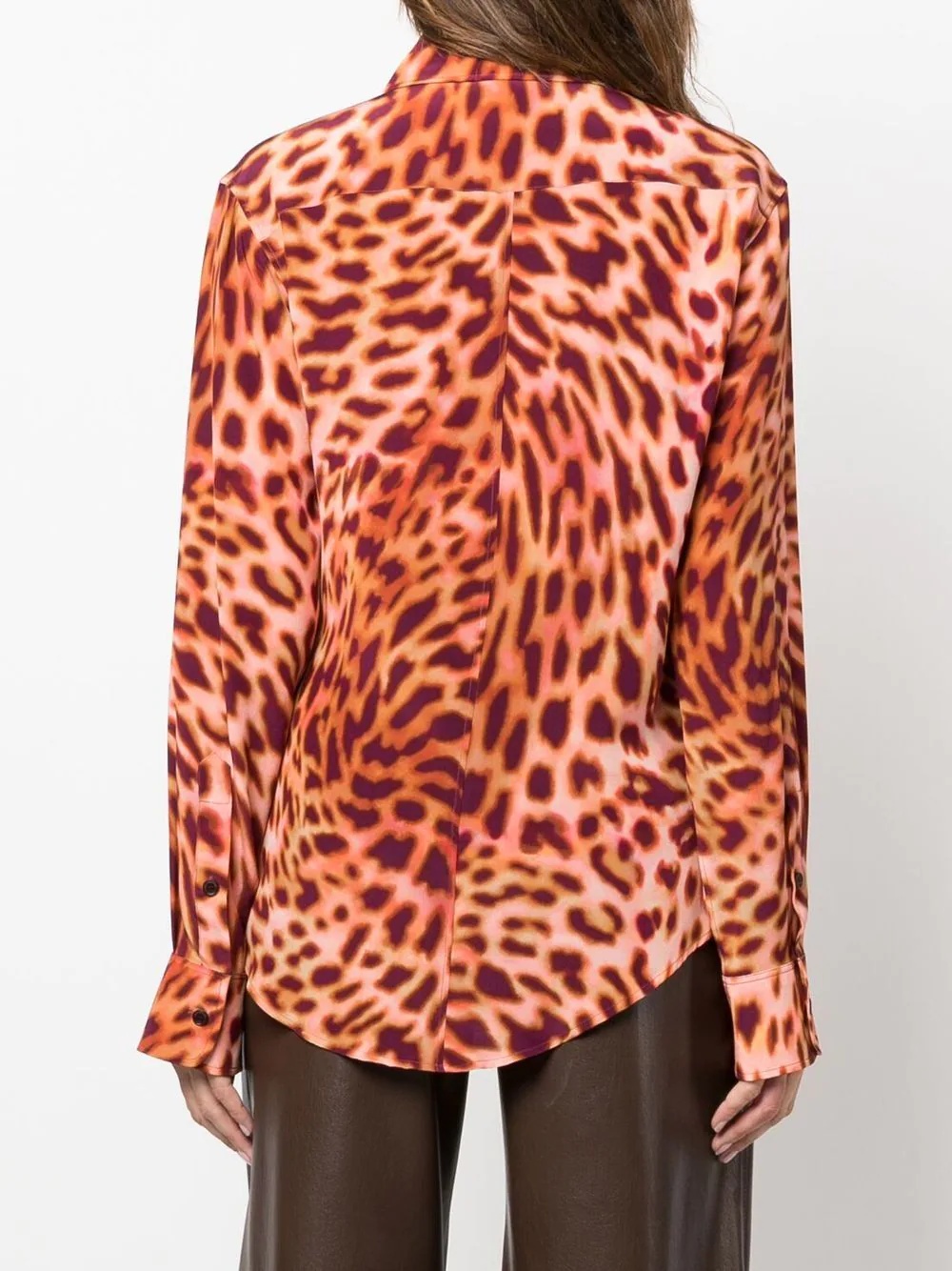 leopard-print silk shirt - 6