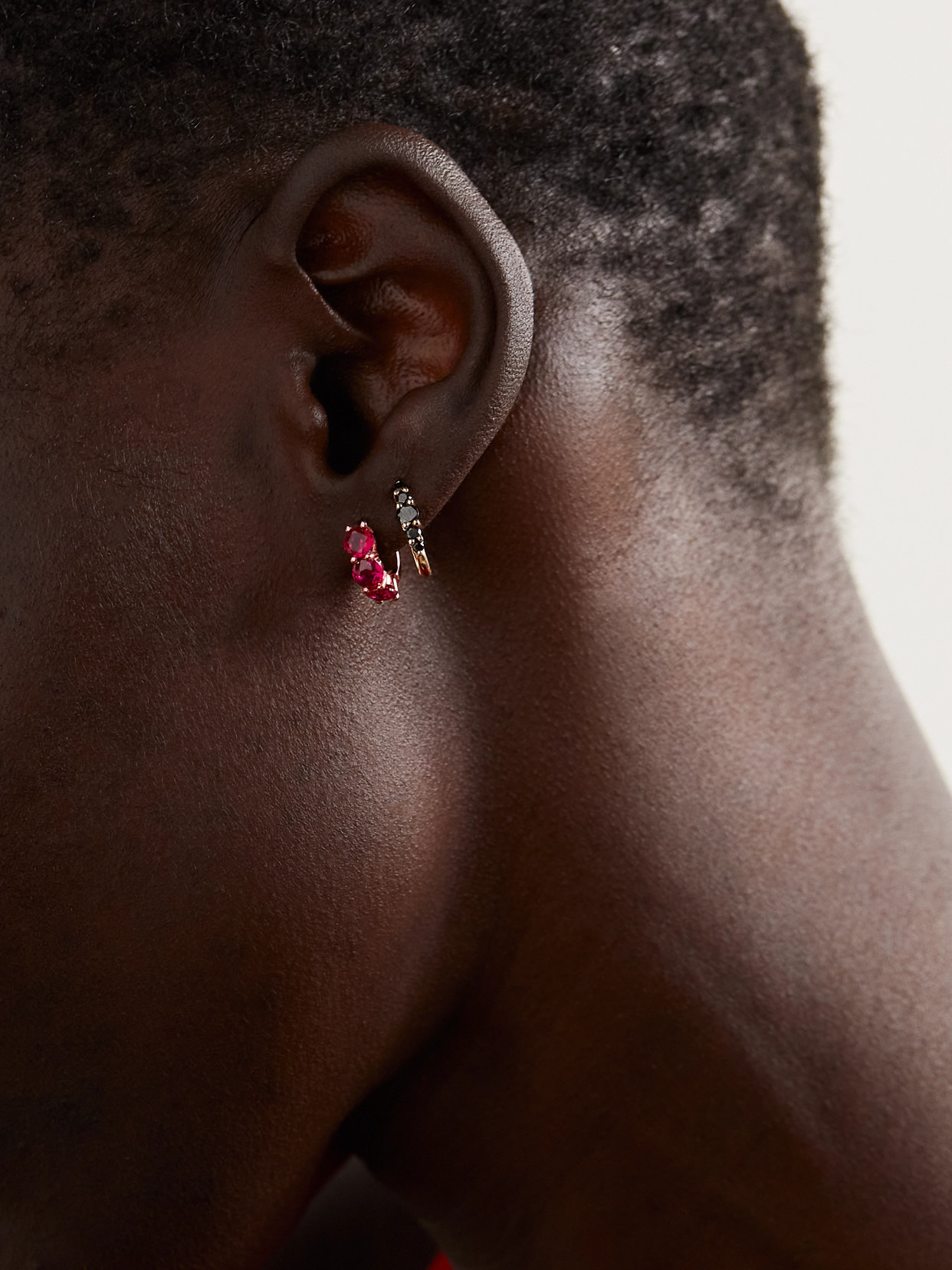 18-karat Rose Gold Ruby Hoop Earrings - 4