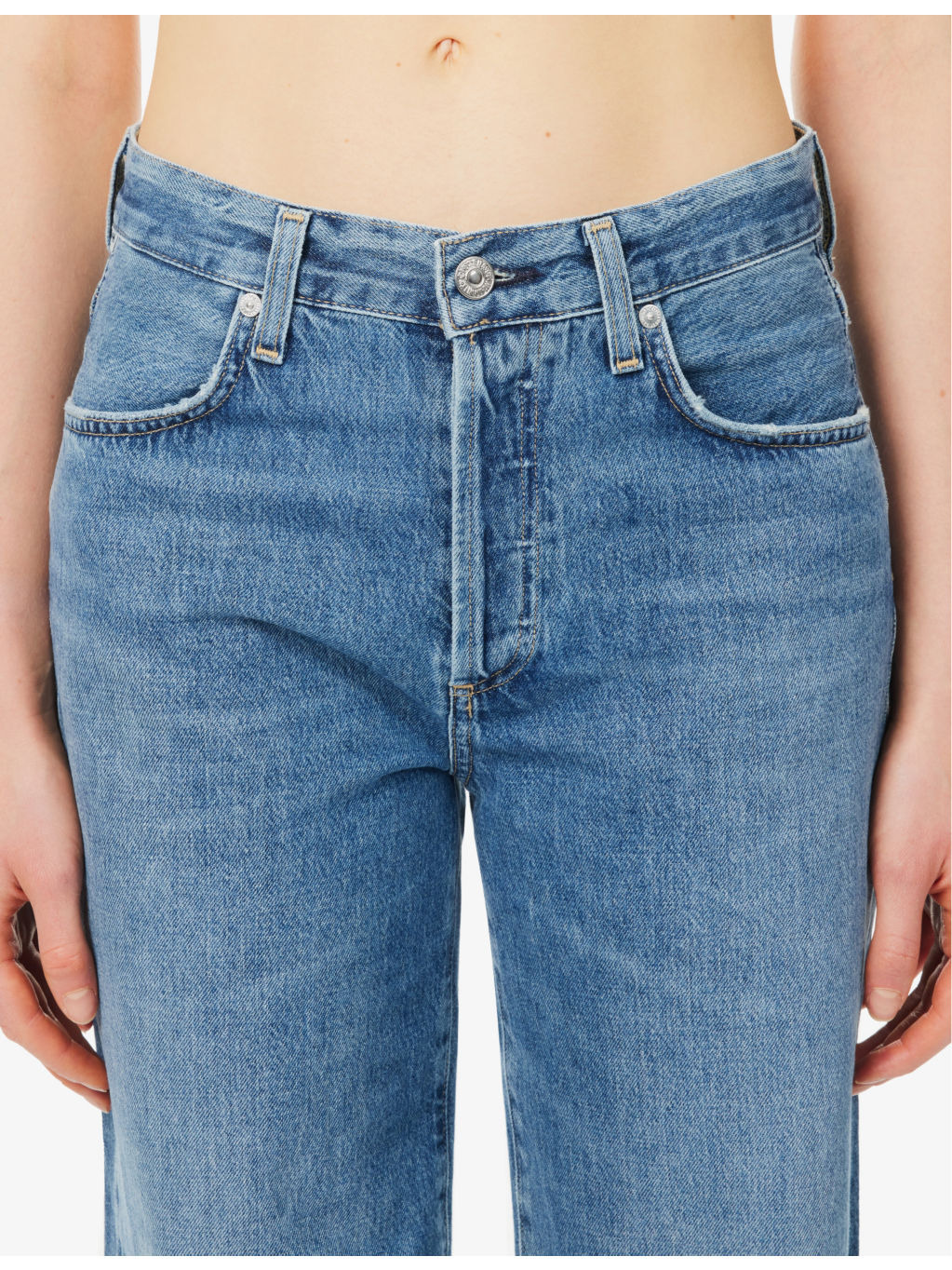 Annina wide-leg mid-rise recycled-denim jeans - 5