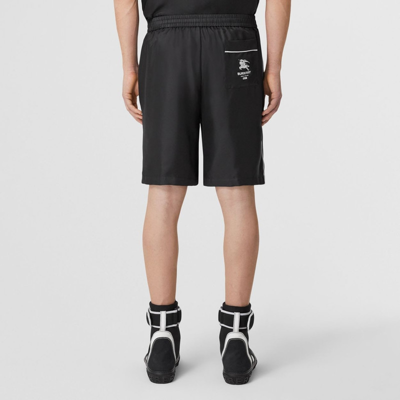 Burberry Logo Print Silk Twill Shorts – Unisex outlook
