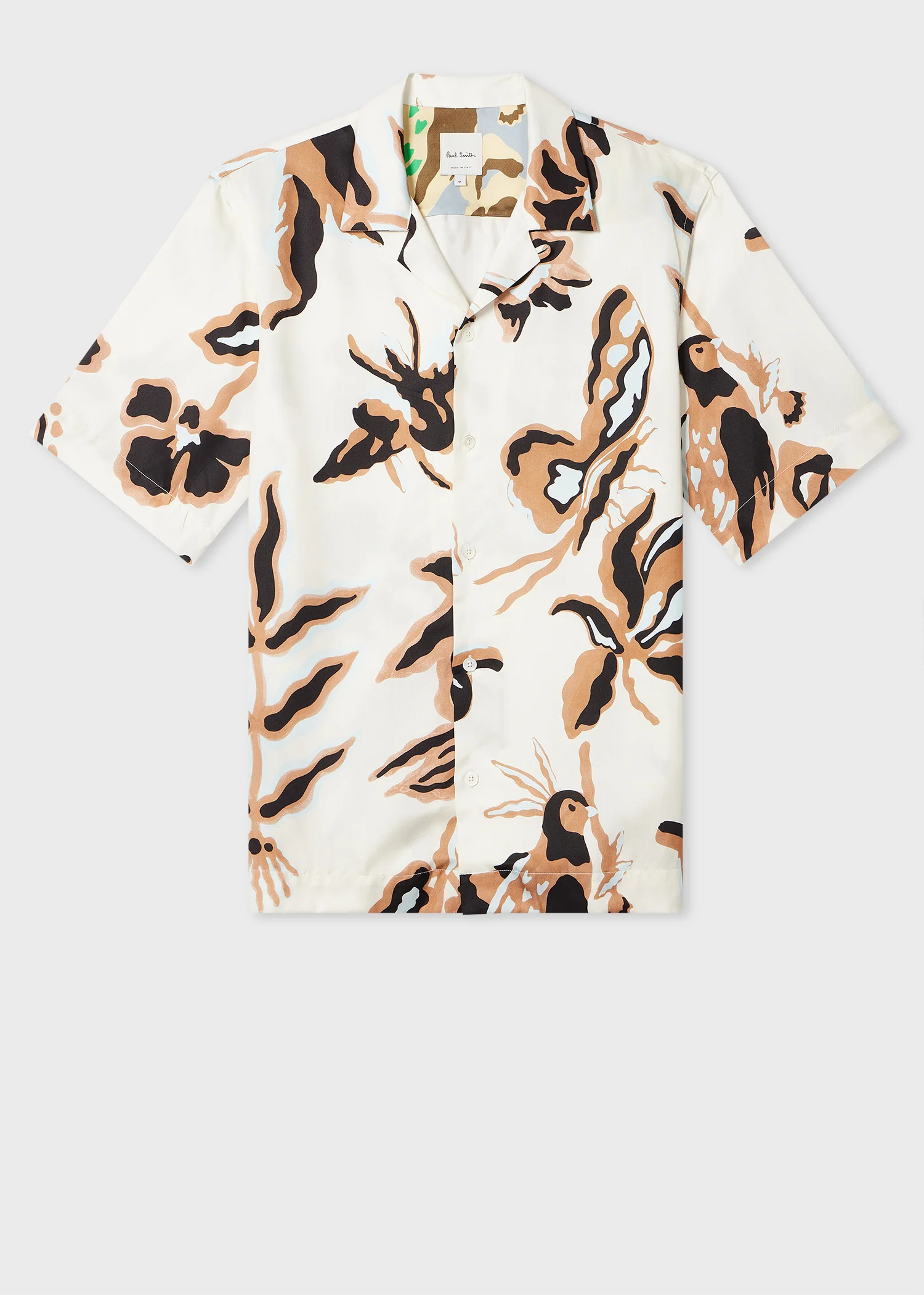 Ecru 'Bohemia' Print Short-Sleeve Shirt - 1