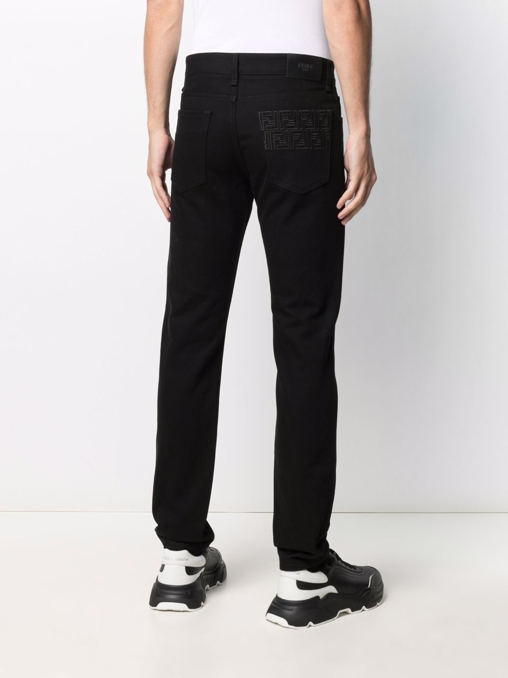 FF-logo straight-leg trousers - 4