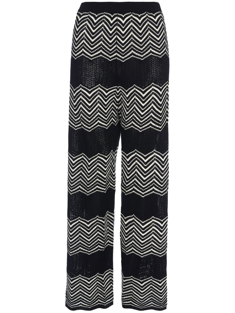 Sugar chevron-pattern wide trousers - 1