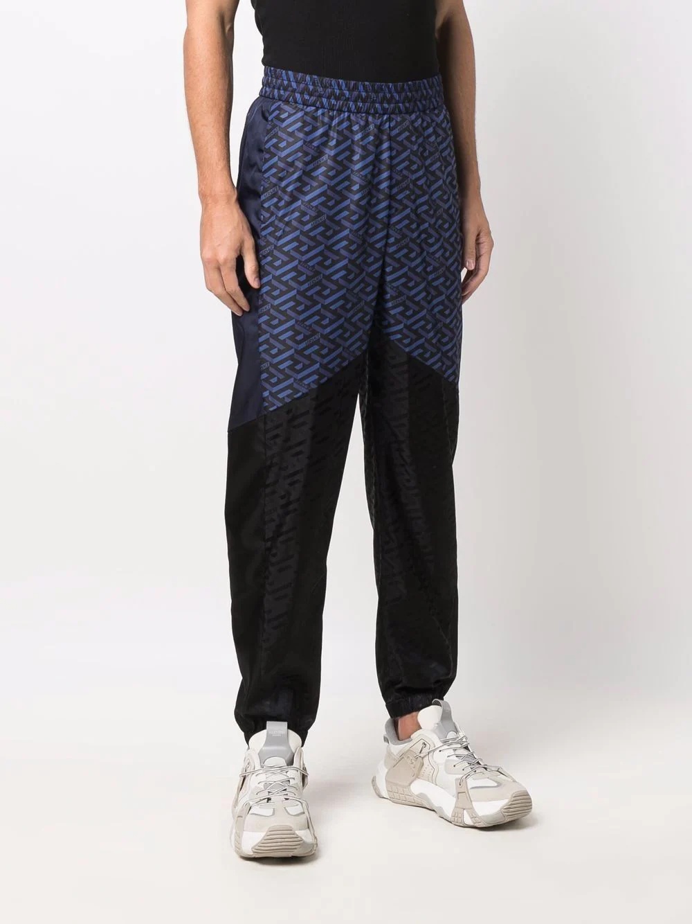 panelled logo-print track pants - 3