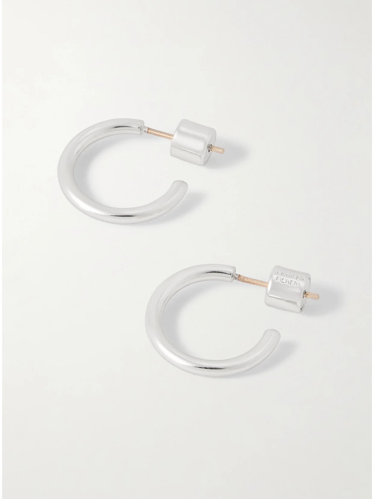 Thread Huggies Silver-plated Hoop Earrings - 1