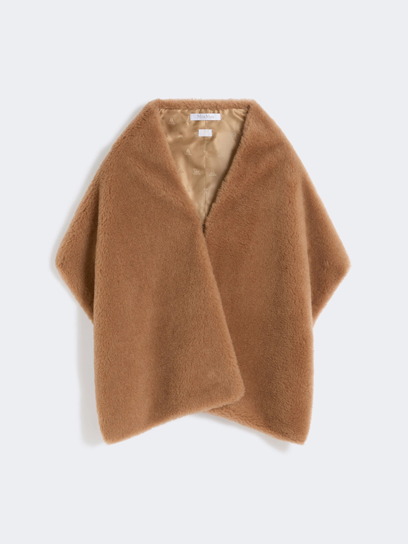 SESAMO Teddy fabric stole - CAMEL 5