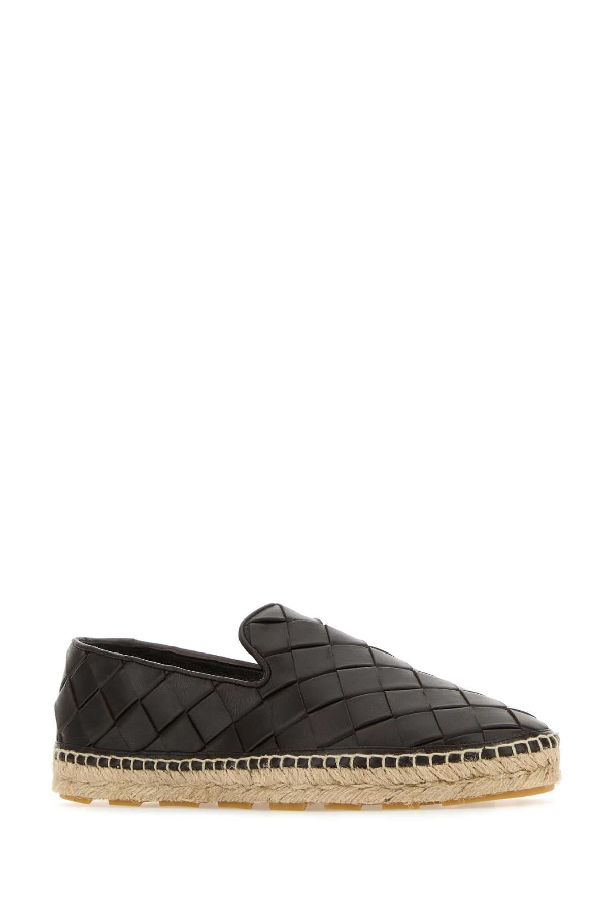Bottega Veneta Women Dark Brown Leather Jack Espadrillas - 2