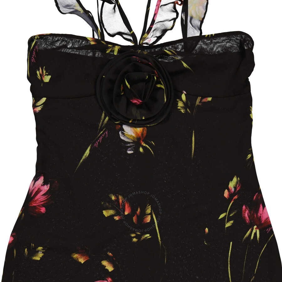 Rotate Light Assymetric Floral Print Mini Dress - 7