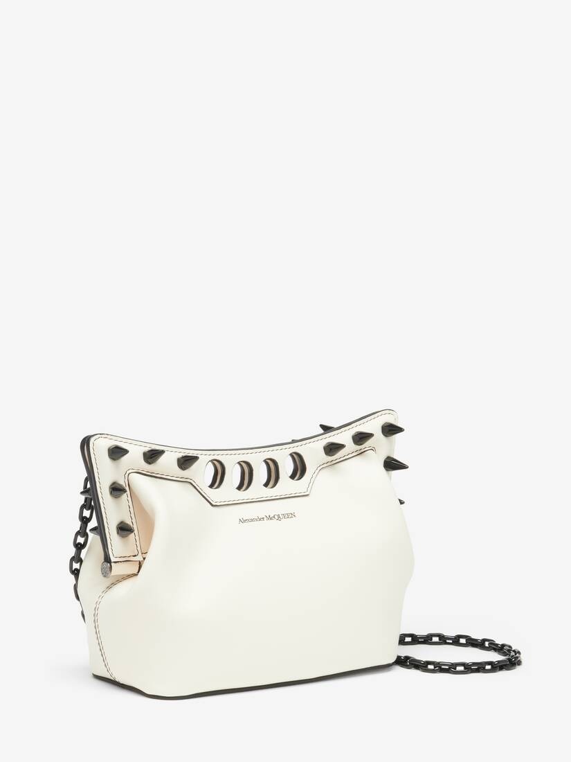 Women's The Peak Bag Mini With Chain in Soft Ivory - 3