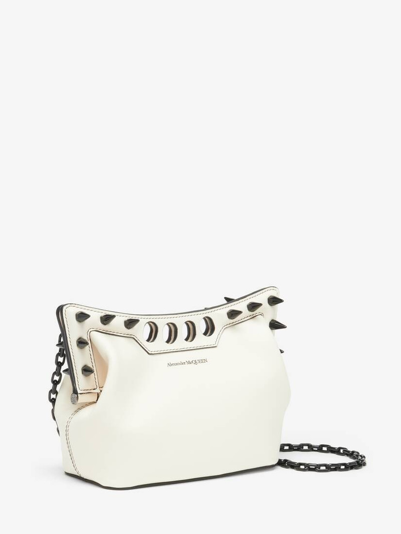 Women's The Peak Bag Mini With Chain in Soft Ivory 3