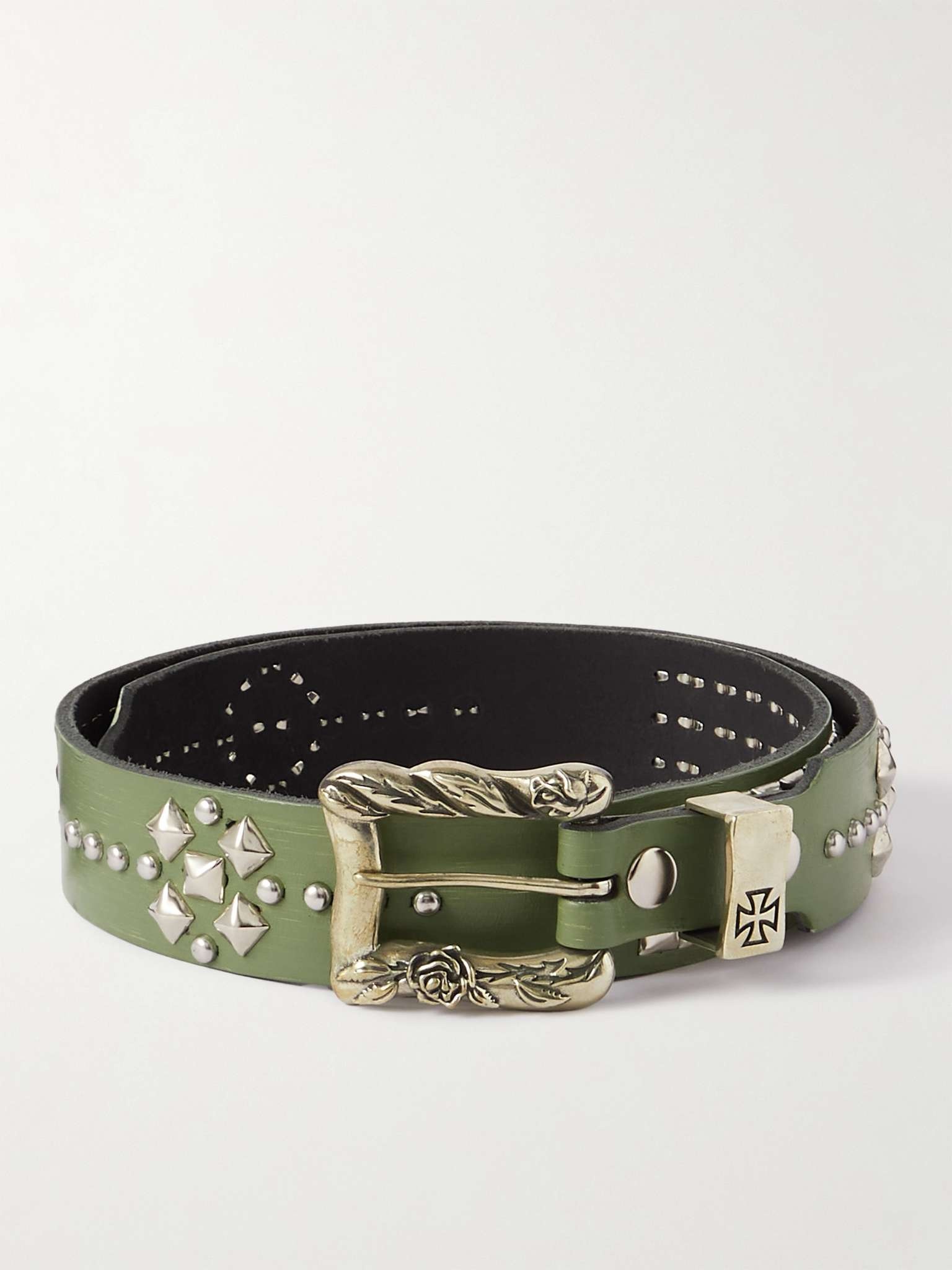 Texas Serenade 4cm Studded Leather Belt - 1