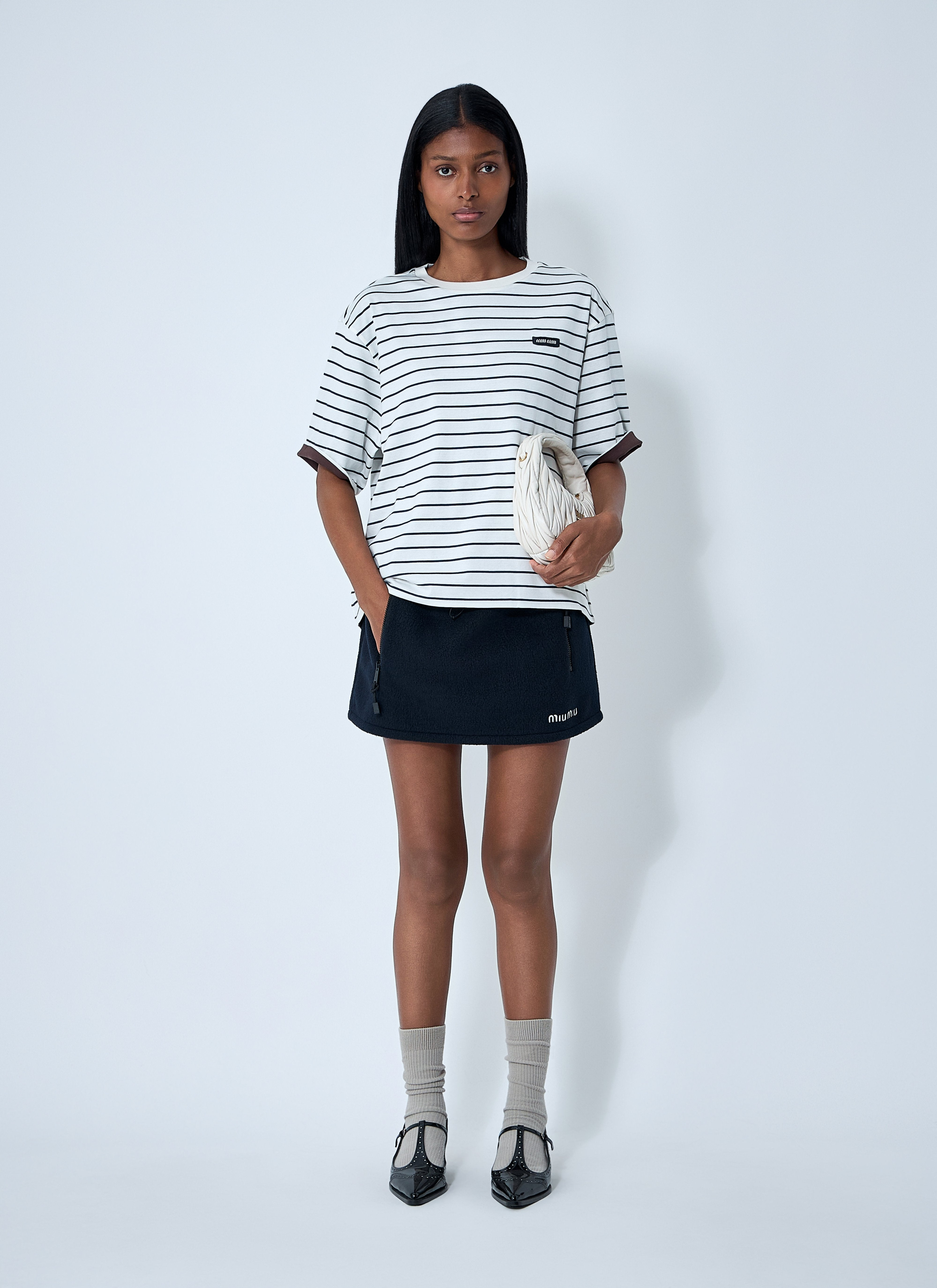 Miu Miu Women Logo Motif Mini Skirt - 2
