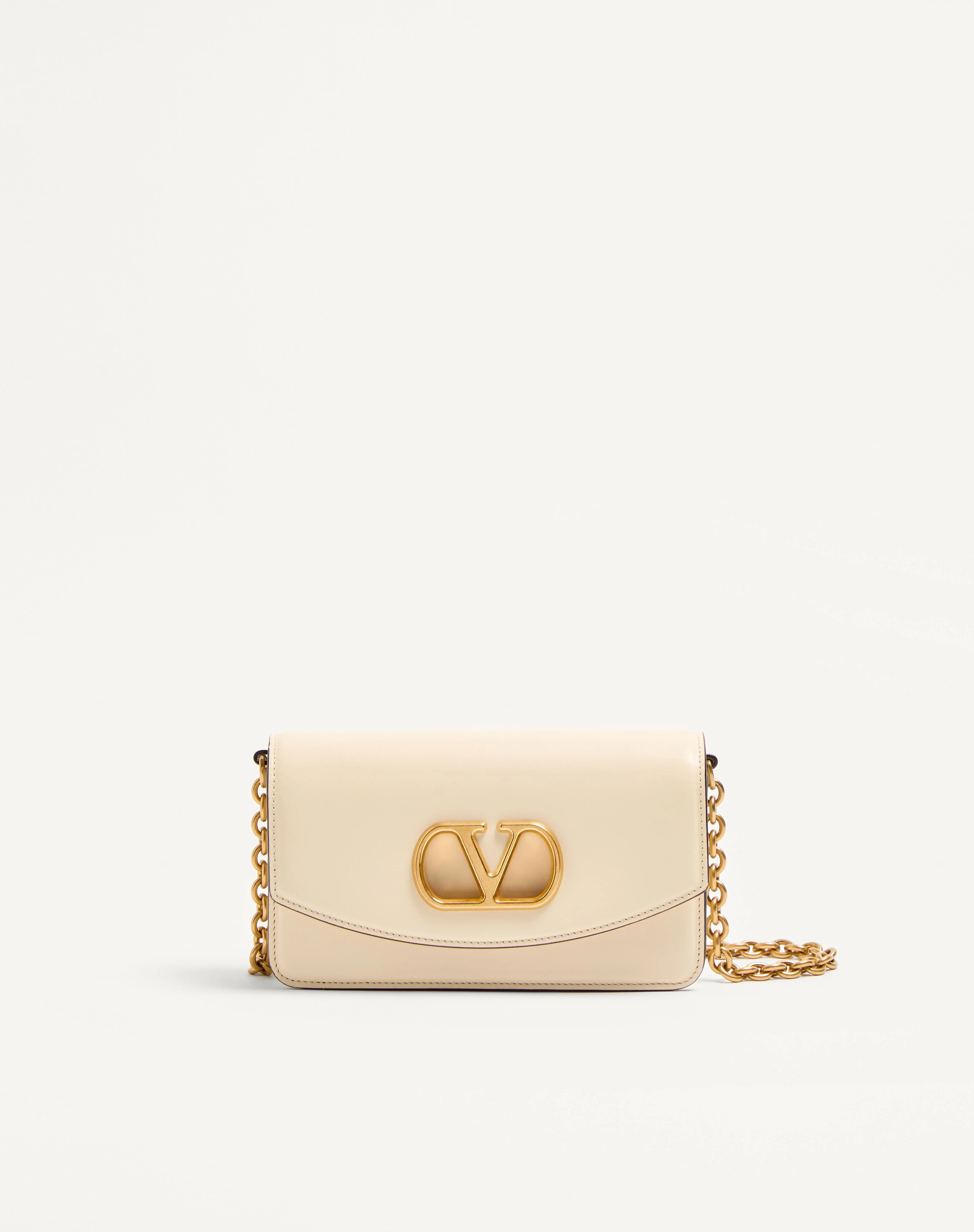 VALENTINO GARAVANI VAIN CLUTCH BAG IN SHINY CALFSKIN - 1