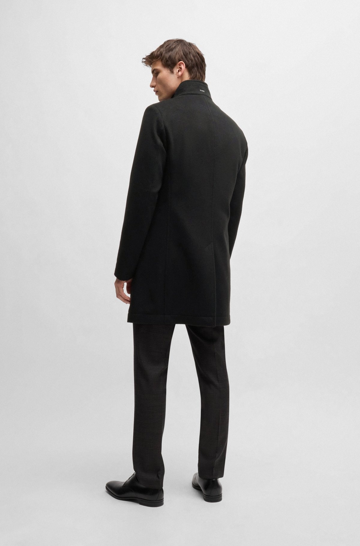 SLIM-FIT COAT IN WOOL AND CASHMERE - 5