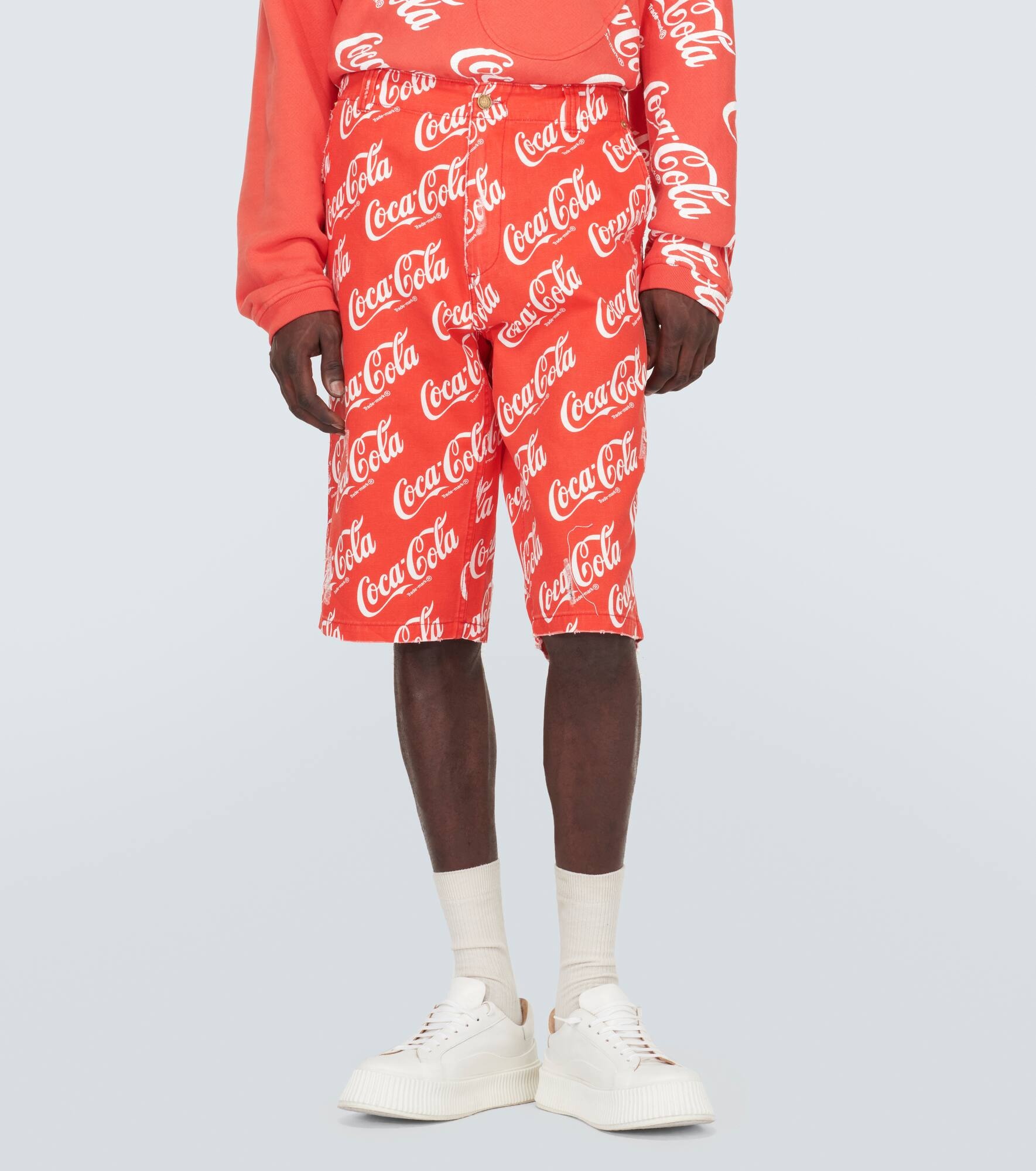 Printed cotton canvas Bermuda shorts - 3
