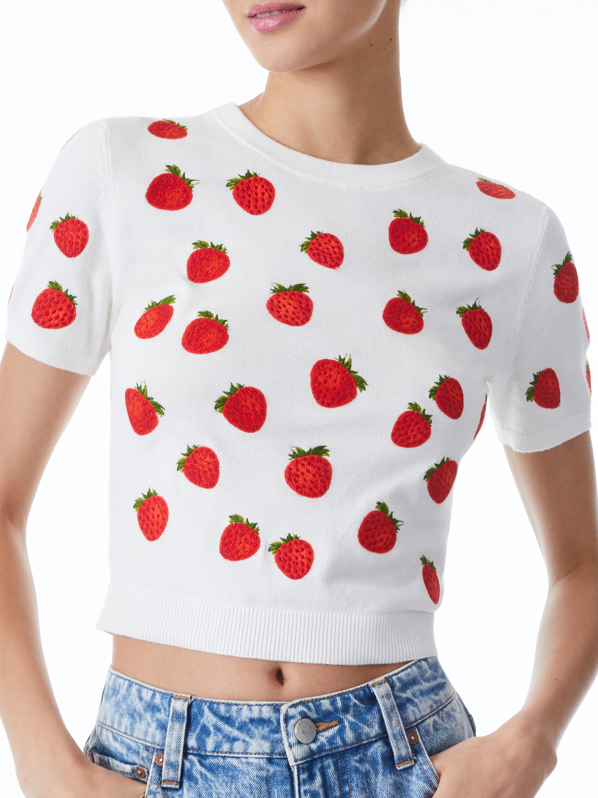 CIARA STRAWBERRY EMBROIDERED PULLOVER - 5