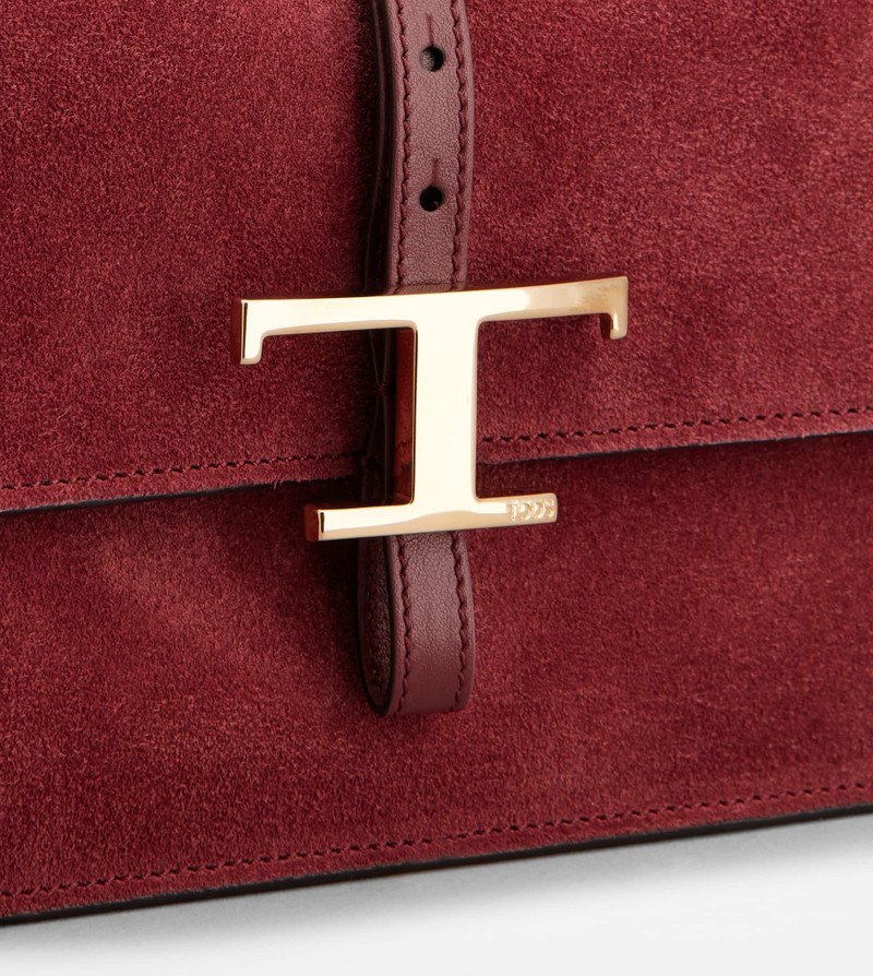 T TIMELESS FLAP BAG IN SUEDE MINI - RED 5