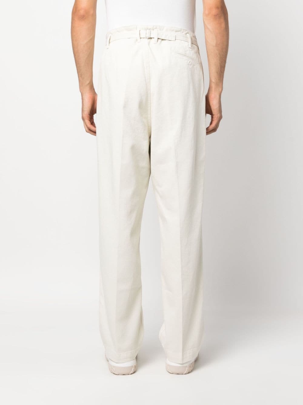 straight-leg cotton trousers - 4