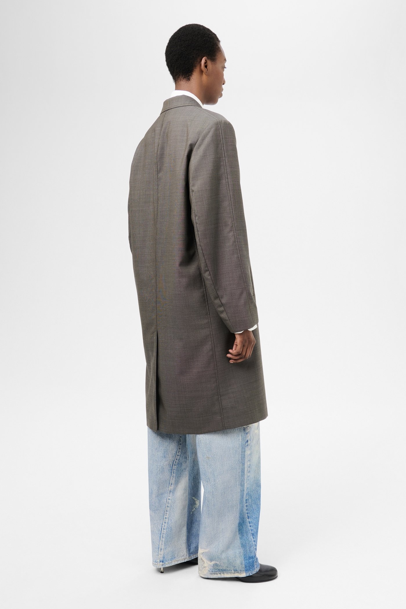 Order Coat Grey Atom Check Wool - 4