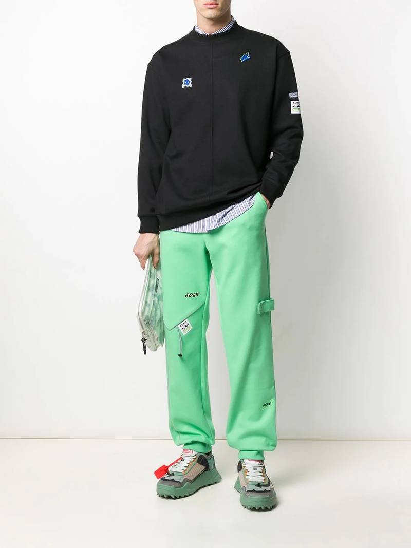 ADER error multi-embroidered logo long track pants outlook