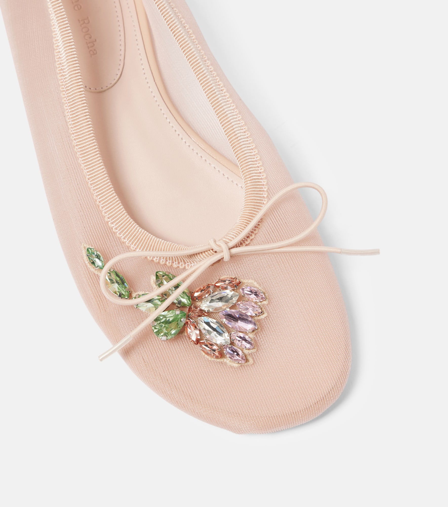 Bow-detail embellished ballet flats - 5