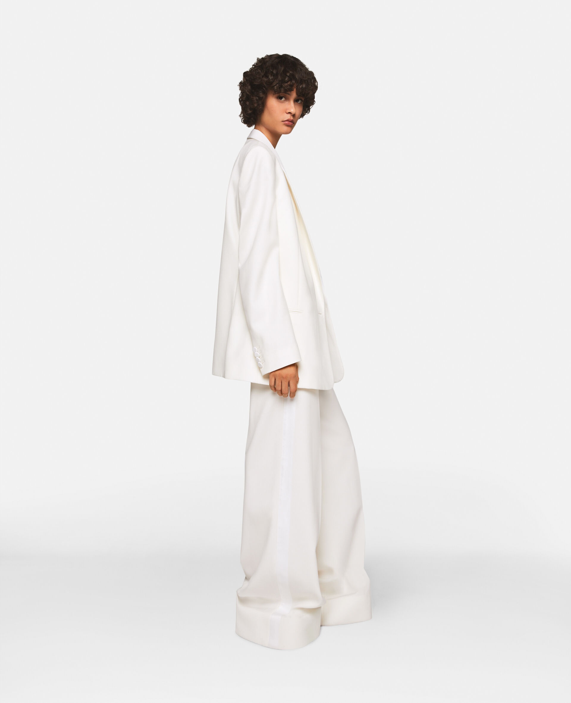 Pleated High-Rise Wide-Leg Wool Trousers - 3