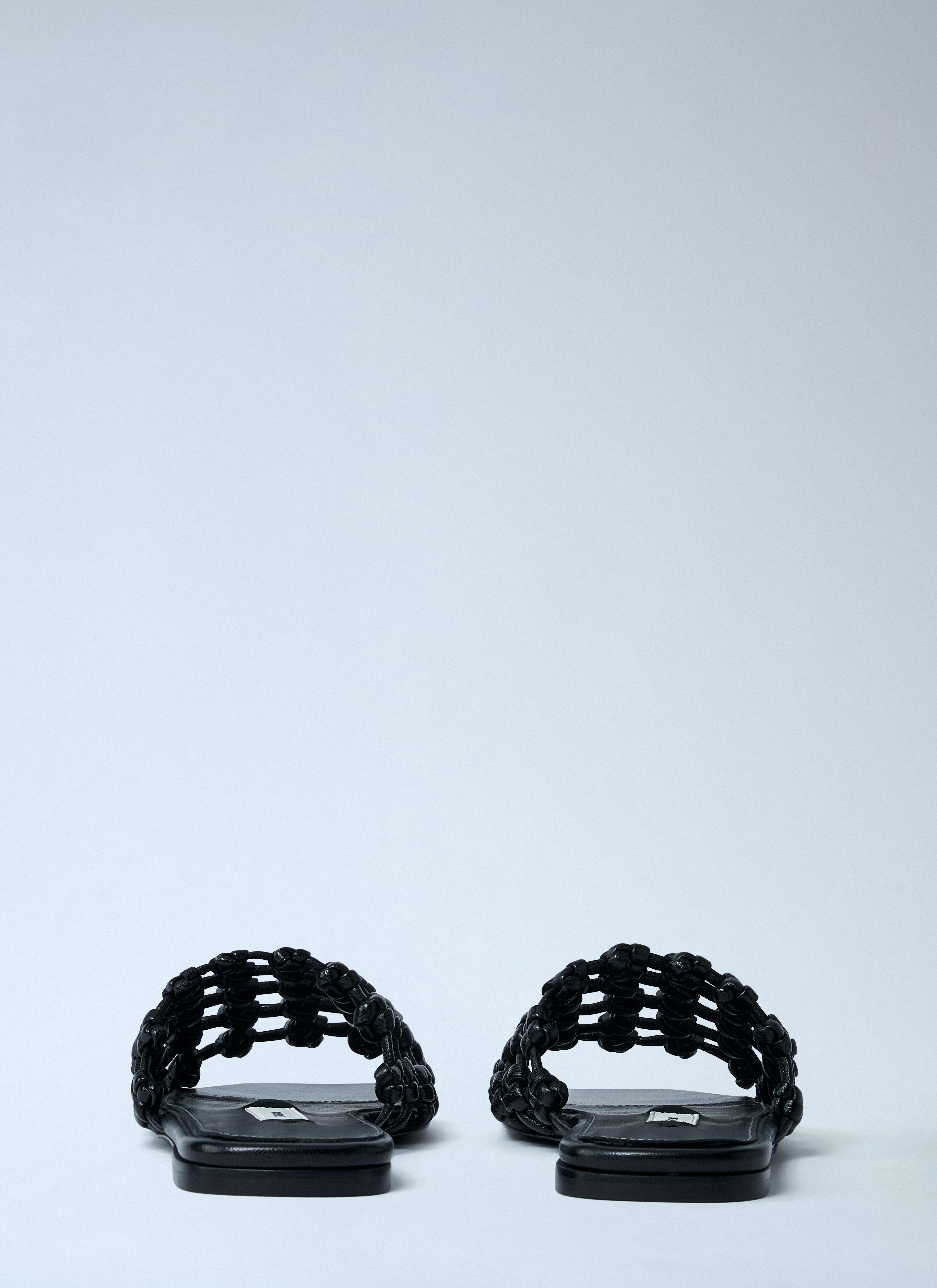 Toteme Women Braided Leather Slides - 5