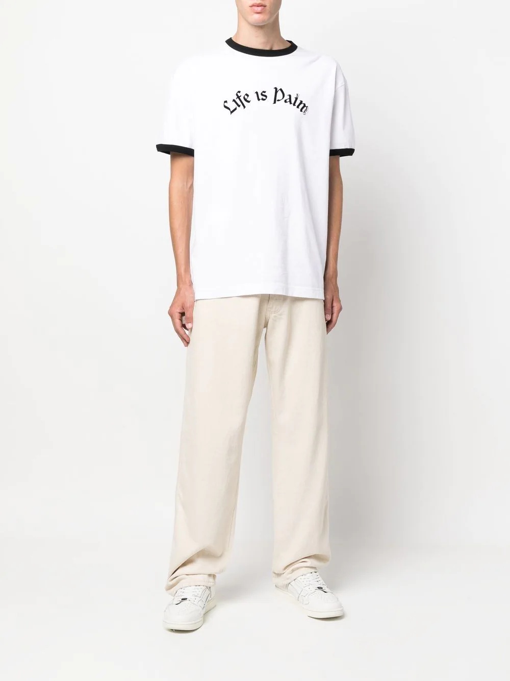 slogan-print short-sleeve T-shirt - 2