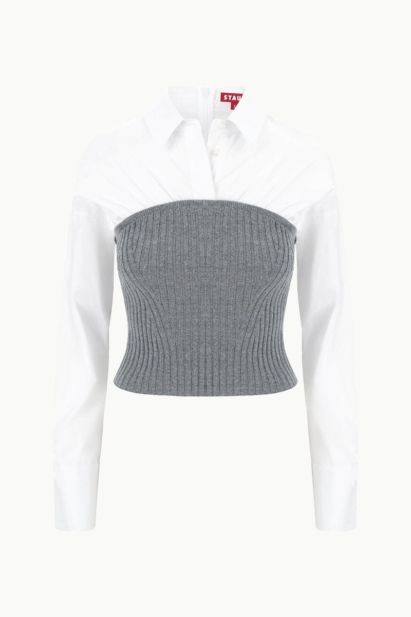 STAUD O'KEEFE TOP CHARCOAL WHITE 1