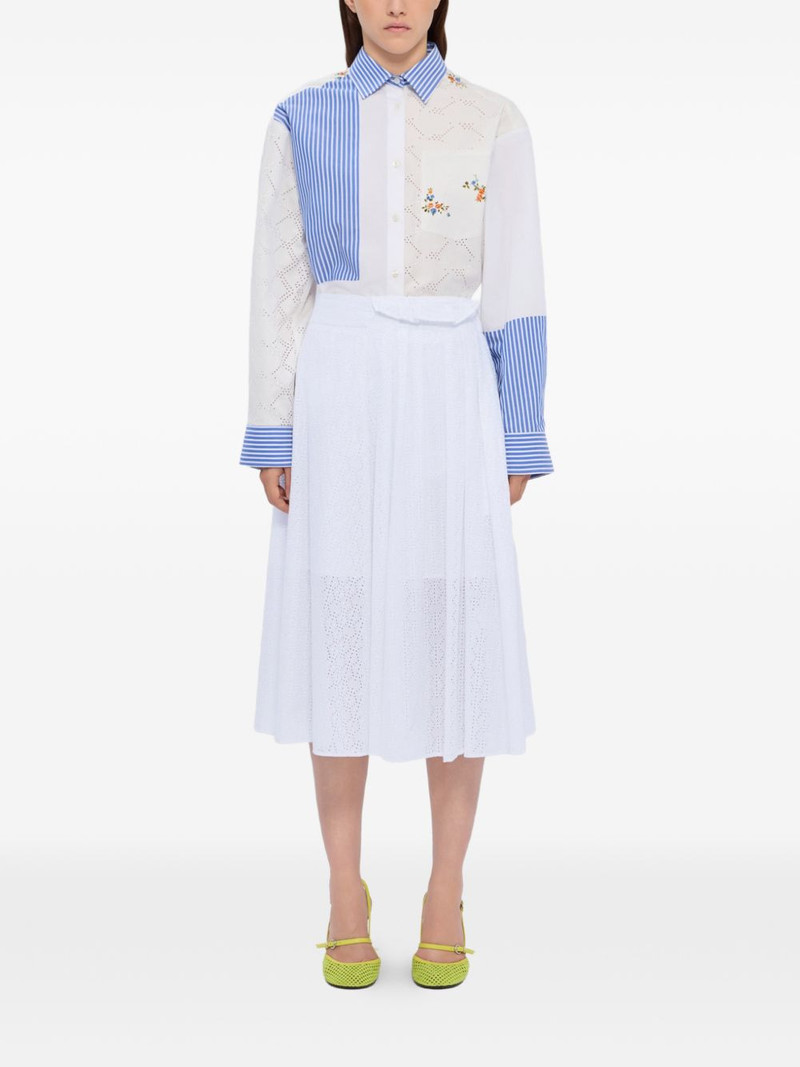 MSGM eyelet midi skirt outlook
