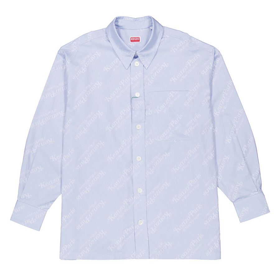Kenzo Long Sleeve Logo Embroidered Overshirt - 5