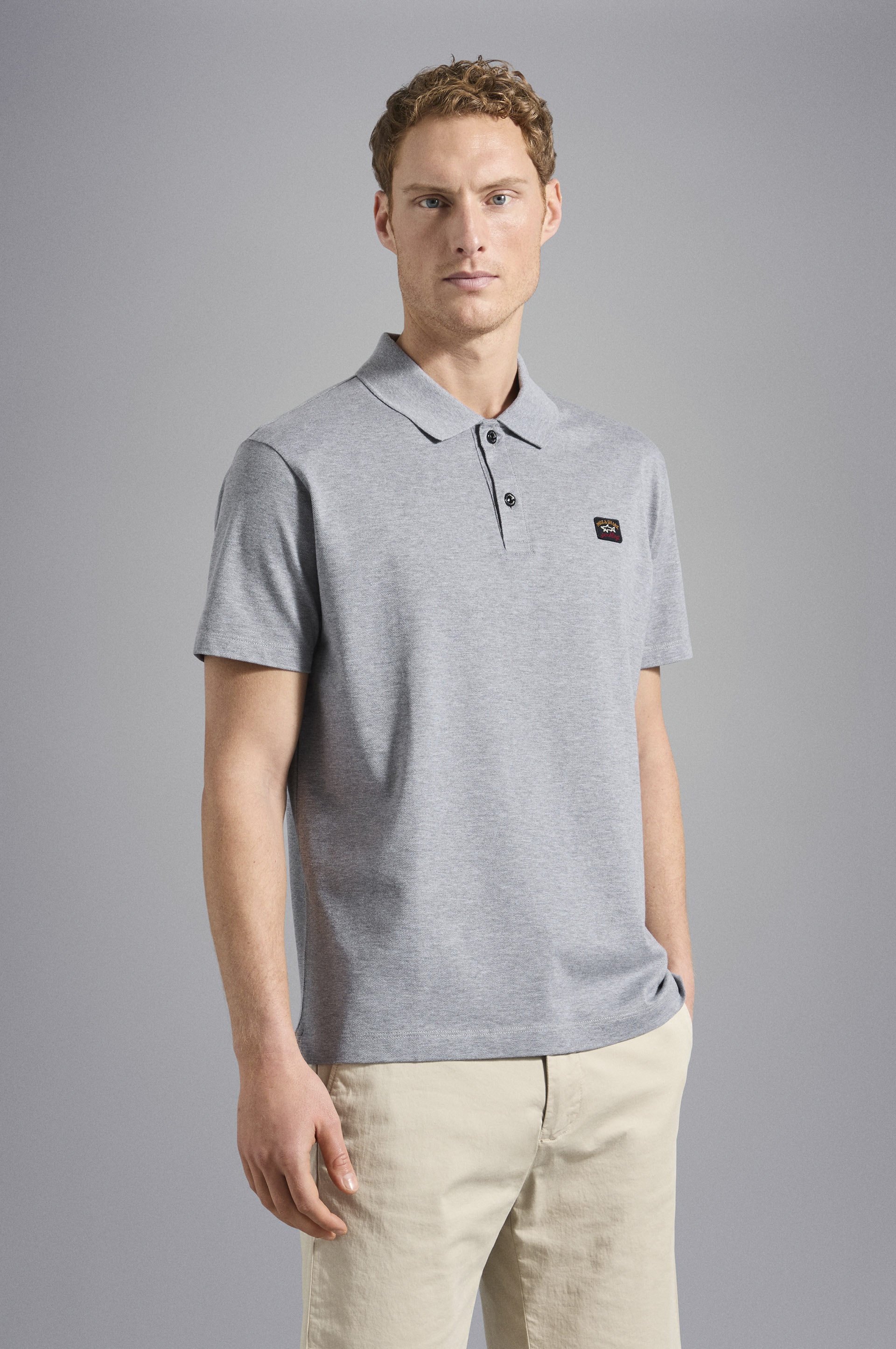 COTTON PIQUÉ POLO SHIRT WITH ICONIC BADGE - 6