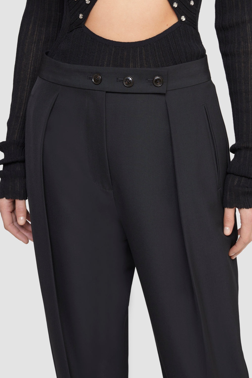 High-Waisted Tapered Trousers - 5