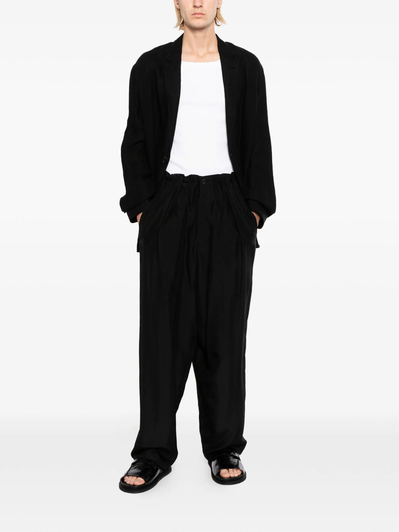Yohji Yamamoto TUCKED SILK TROUSERS outlook