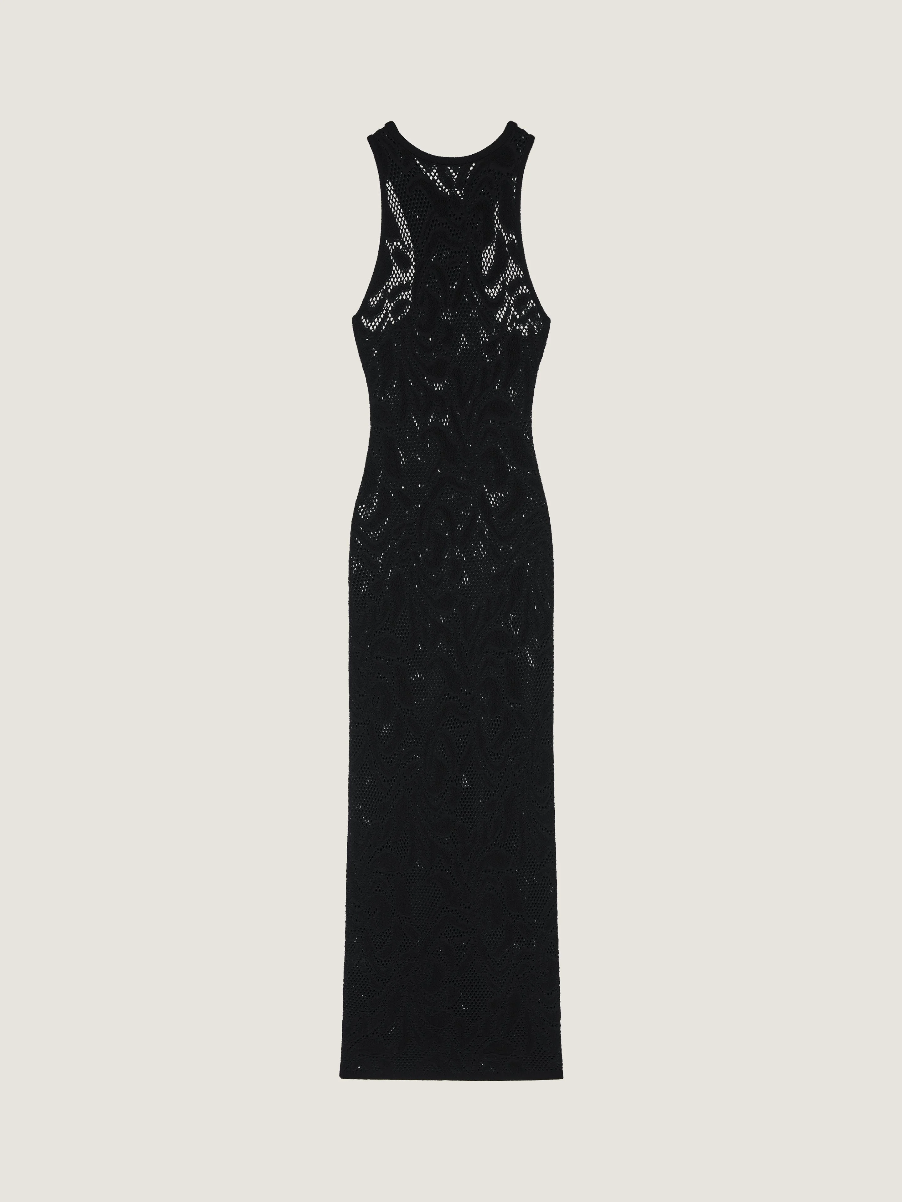 MIDI DRESS IN KNITTED FLORAL LACE - 1