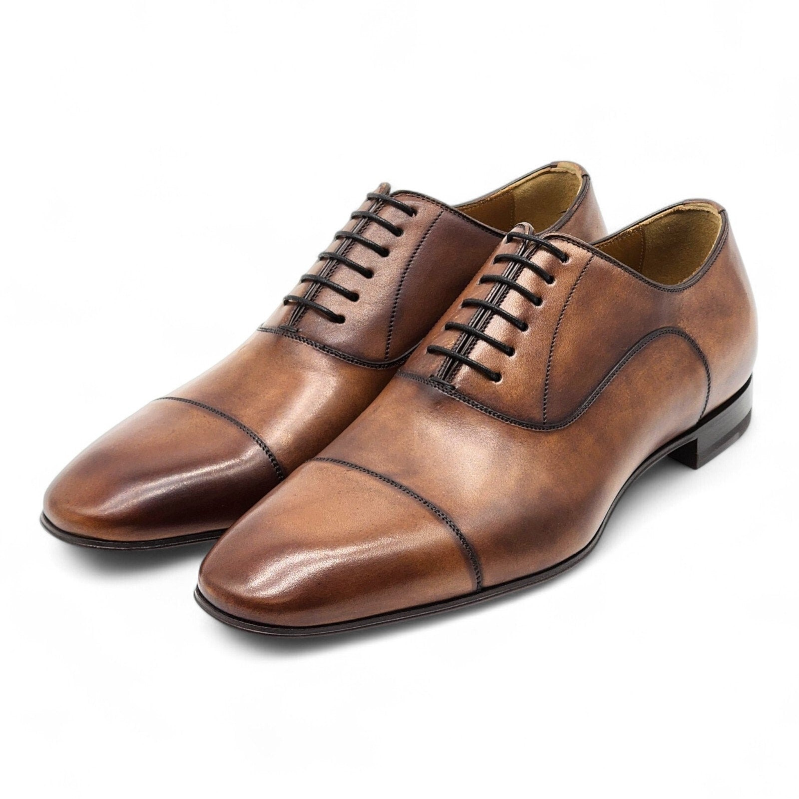 Christian Louboutin Greggo Leather Oxford Shoes Brown EU 40.5 US 7.5 - 1