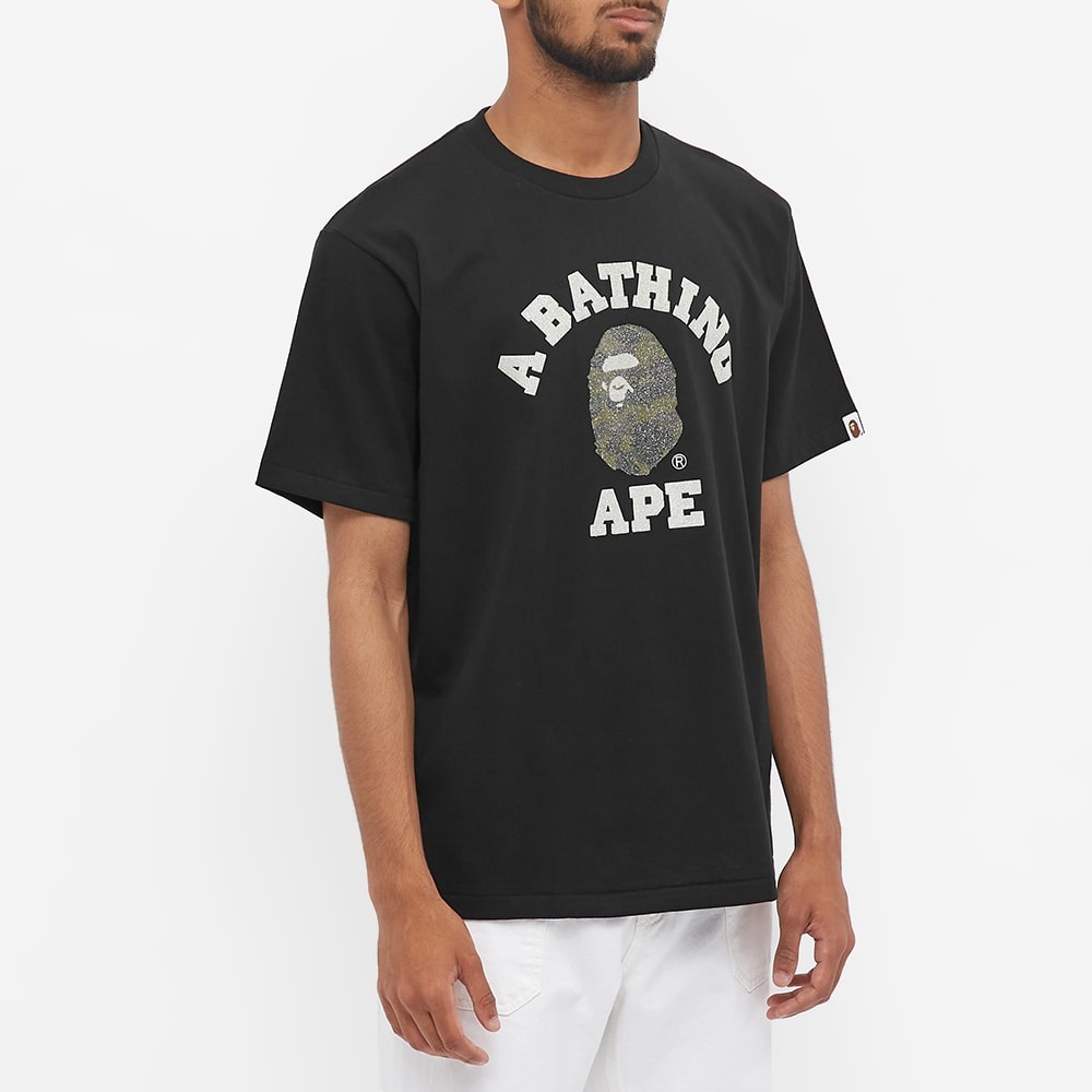 A Bathing Ape Glass Beads 1st Camo College Tee - 3