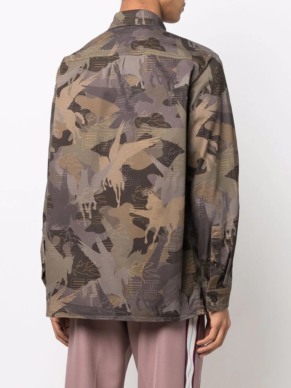 camouflage-pattern button-fastening shirt - 4