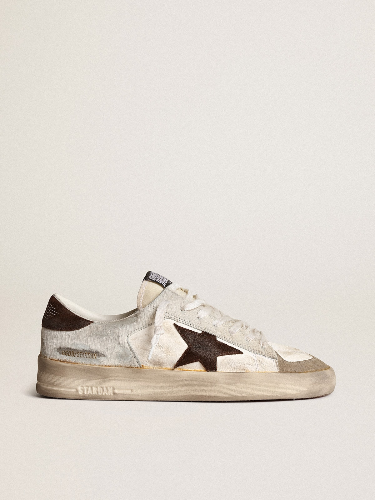 Men’s Stardan in nappa and pony skin with brown suede star - 1