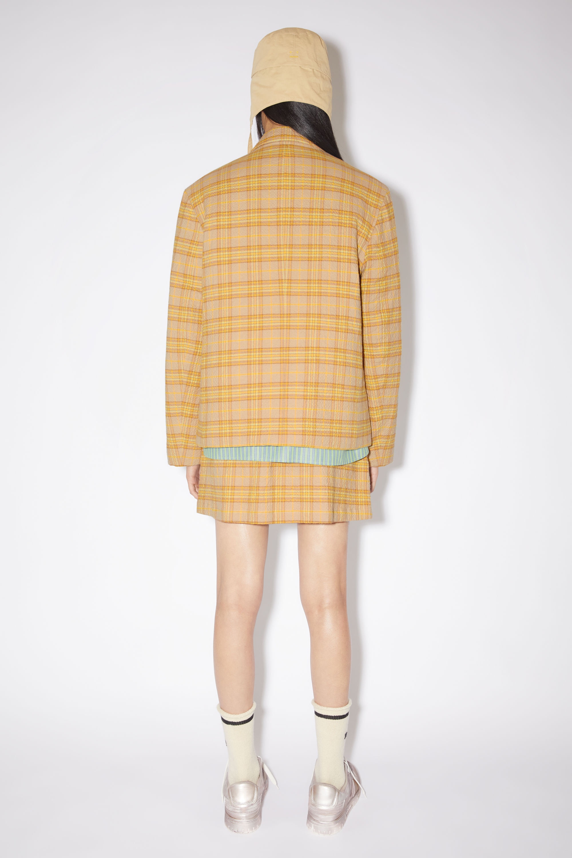 Check blazer - Brown/orange - 3