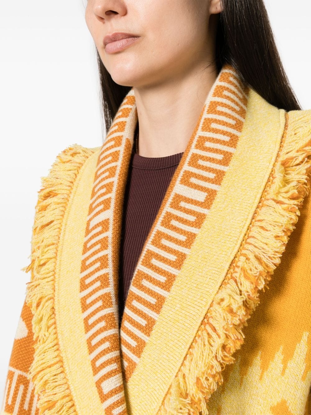 Icon jacquard cashmere cardigan - 5