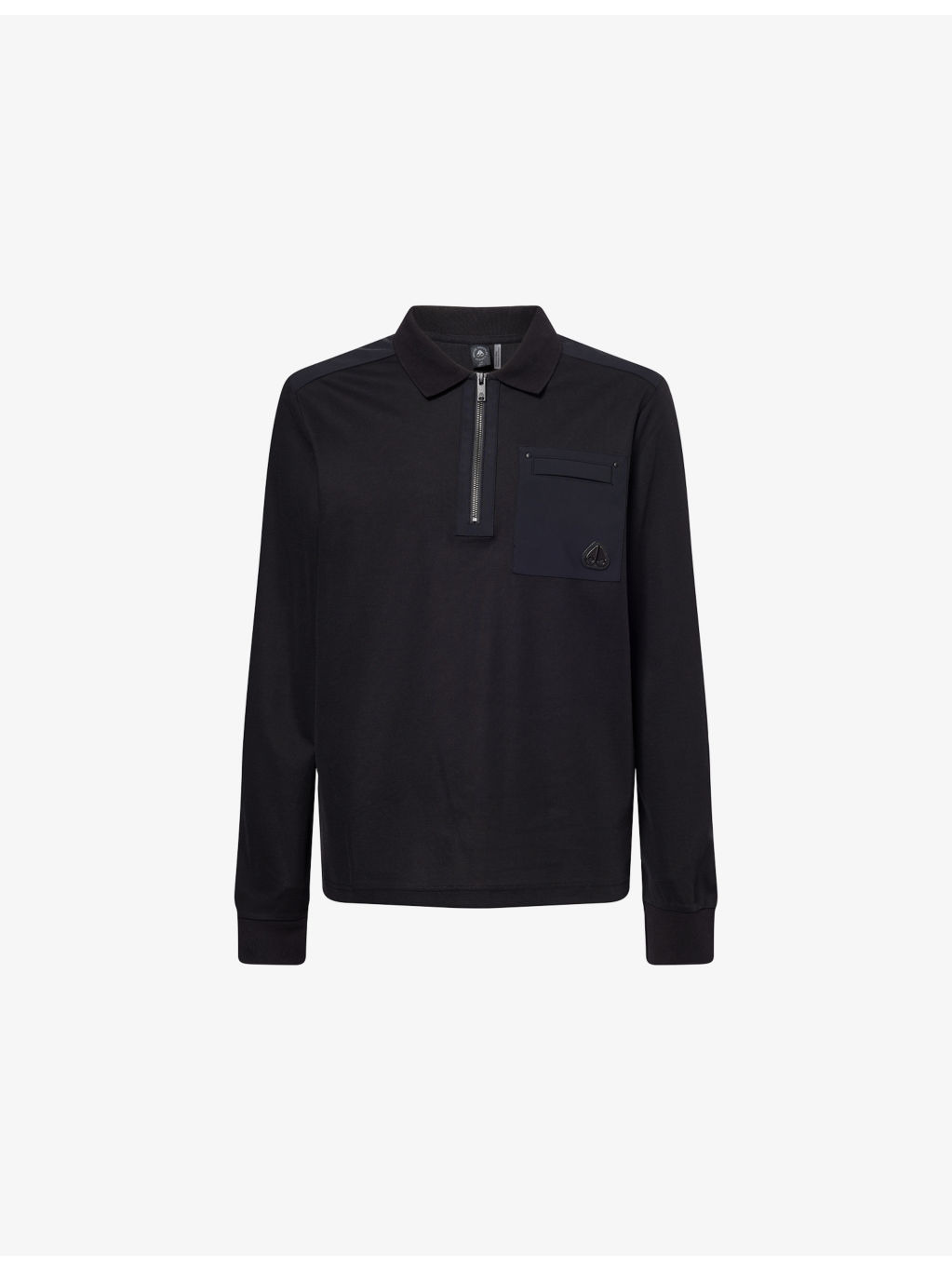 Dalon Long-Sleeve Cotton-Jersey Polo Shirt - 1