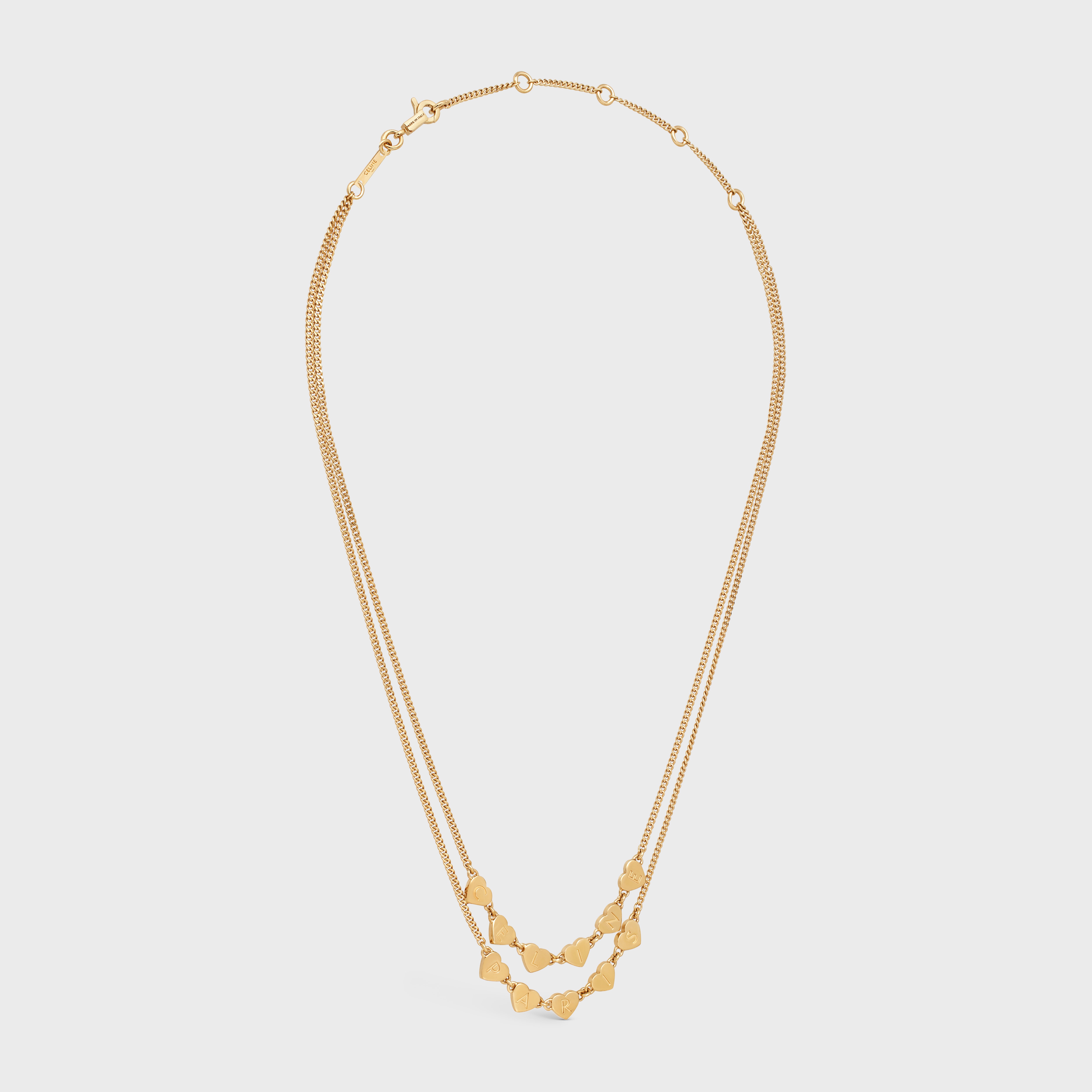 Cœur Celine Double Necklace in Brass with Gold Finish - 3