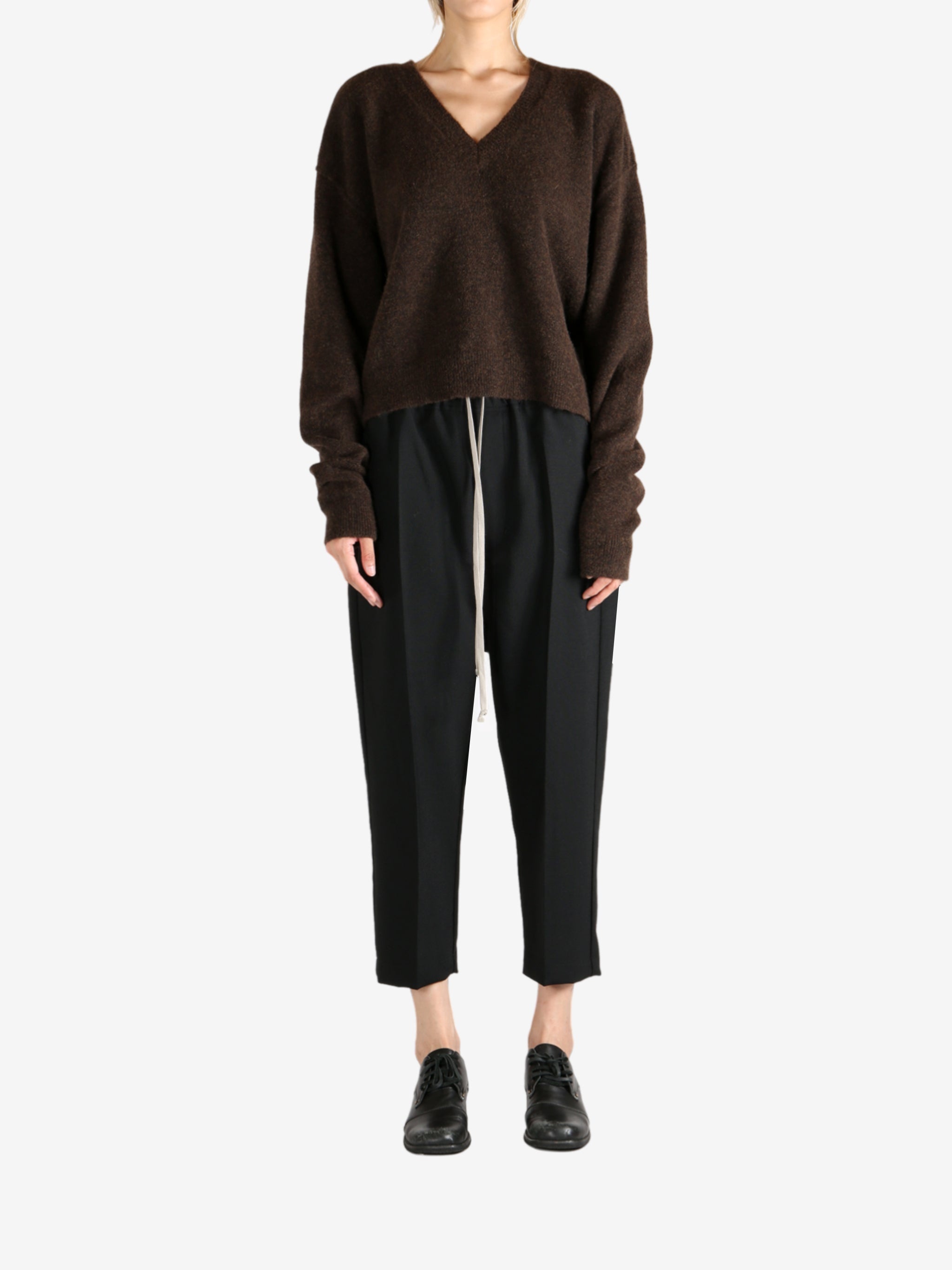 RICK OWENS - Women Maglia Tommy V Neck Knitwear - 4
